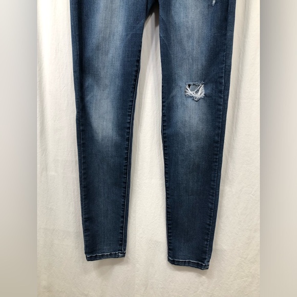Democracy Absolution Booty Lift Jegging Blue Denim Stretch Distressed Size 4 - Picture 3 of 16
